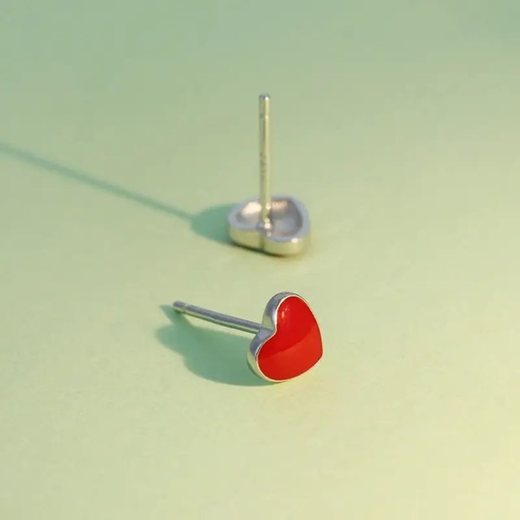 Anthro Nano 1Pair Heart Turquoise Gold Micro Hinges Earrings - Picture 13 of 16